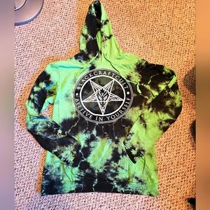 Blackcraft green tie dye hoodie